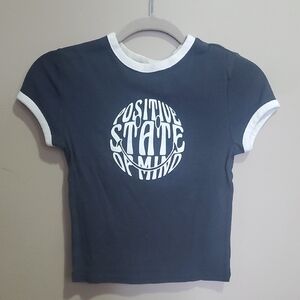 Smiley H&M T-Shirt - Black and White Size Small